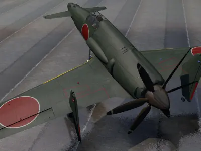 Kyushu J7W1 Shinden 3D model