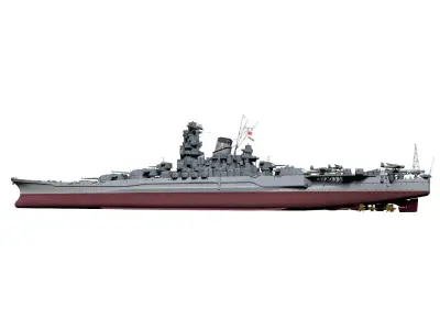 Battleship YAMATO 1945 version 3D model