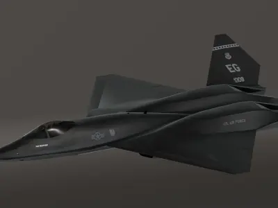 Y23 Black Widow Low-poly 3D model