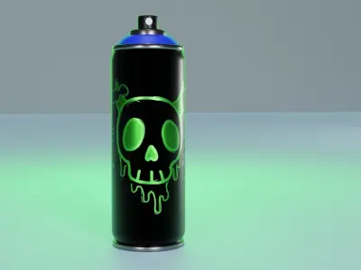 Spray can Free 3D model