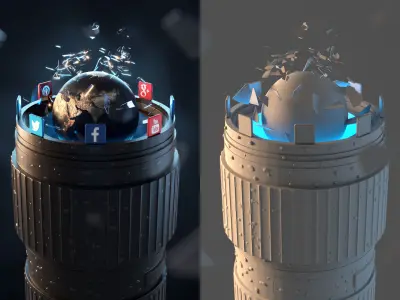 Social Media 3D model