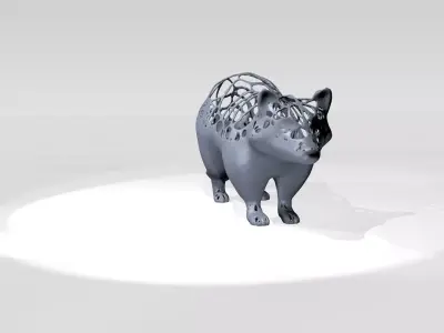 Raccoon Dust Voronoi 3D model