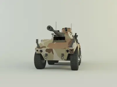 EE-9 Cascavel military vehicle 3D model