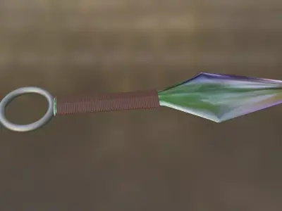 knife glass arrowhead Free low-poly 3D model