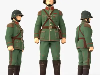 Male Toy Soldier 3D model