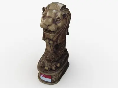 Merlion Figurine 3D model
