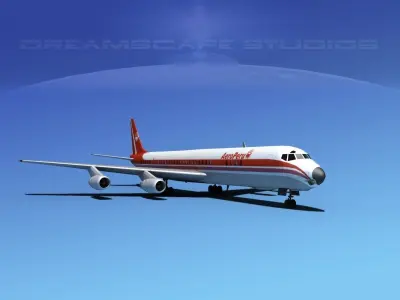 Douglas DC-8-63 Aero Peru 3D model