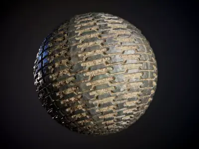 Tank Tred Military Dirty Seamless PBR Texture Texture