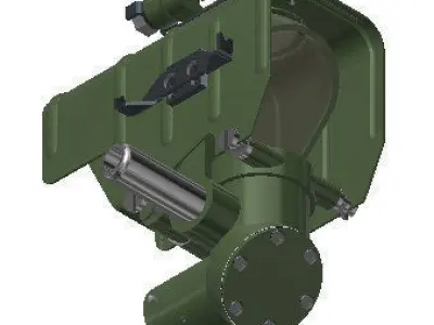 ZPU Antiaircraft 145mm heavy machine gun collimating sight Low-poly 3D model