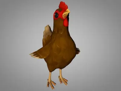 Chicken Low-poly 3D model