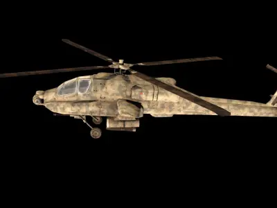 Helicopter Fighting AH64 Low-poly 3D model