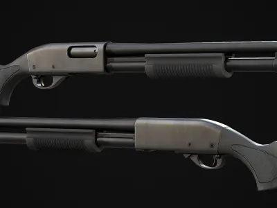 AAA Remington 870 Game Ready PBR Low-poly 3D model