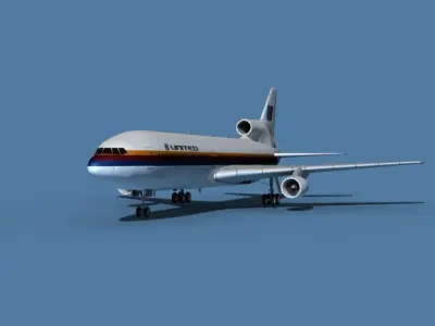 Lockheed L-1011-50 United Airlines 3D model