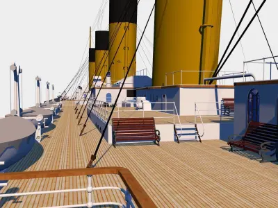 The Titanic detailed 3D model