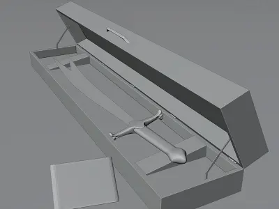 The Sword of Hazrat Ali  The Zulfikar 3D Model  blender file 3D model