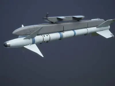 Helicopter Nato Weapons Set Low-Poly Low-poly 3D model