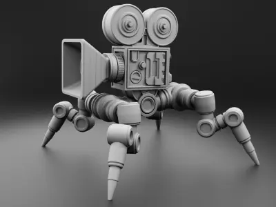 Robo-Tank 3D Print model movie camera 3D print model