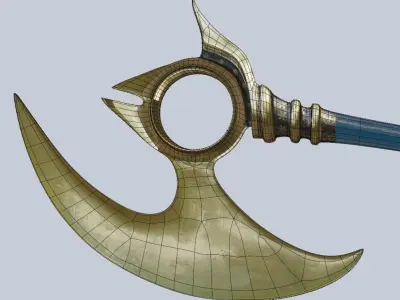Fantasy Gold Glave 3D model