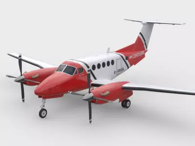 Beechcraft King Air 200 Coastguard 3D model