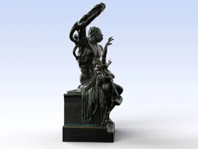 Laocoon and his sons convenient parts 3D print model