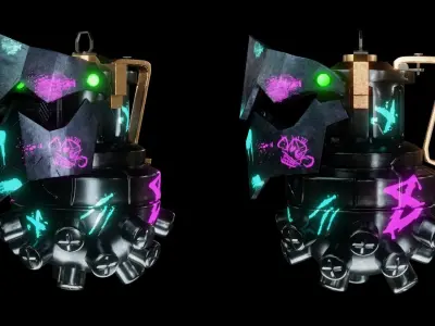 Jinx grenade  Low-poly 3D model