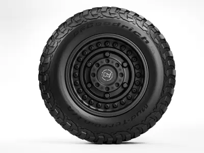 BFGoodrich MUD-TERRAIN TA KM3 Offroad Tire with Rim 3D model