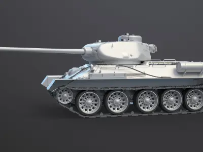 T-34-85 High-Poly tank 3D model