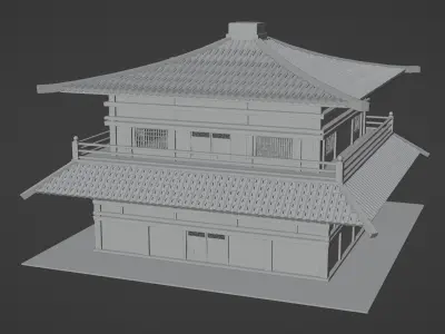 Chinese Two Floors Siheyuan 3D model