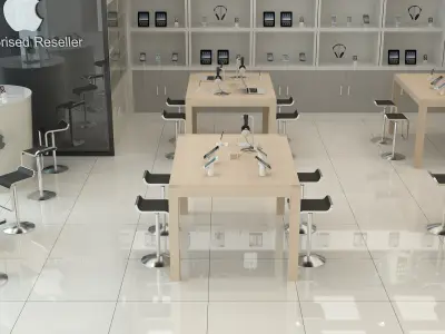 Apple Store Interior Collection 01 3D model