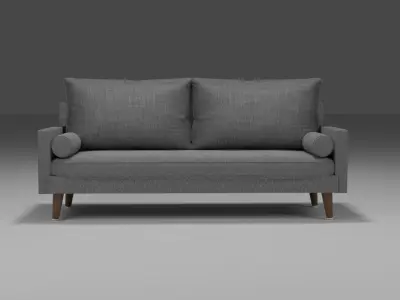  modern elegant grey sofa Free 3D model