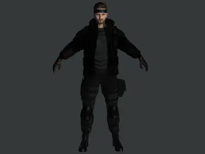 AAA 3D REALISTIC MALE CHARACTER - GUN SHOOTER MILITARY GTA WAR Low-poly 3D model