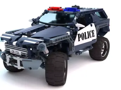 Police Car Lego and special Bonus 3D model