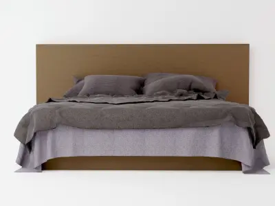 Fluffy Bed Free low-poly 3D model