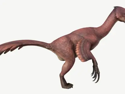 Therizinosaurus dinosaur Low-poly 3D model