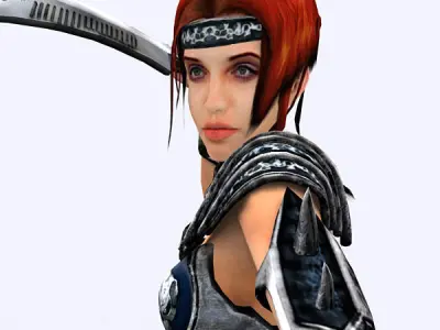 Fantasy amazon Low-poly 3D model