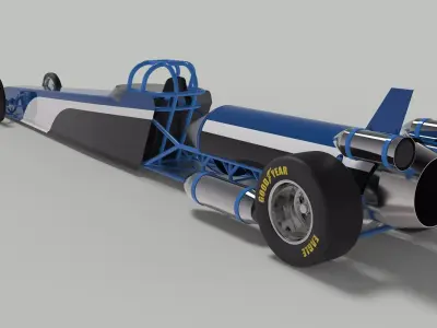 Jet dragster 3D model
