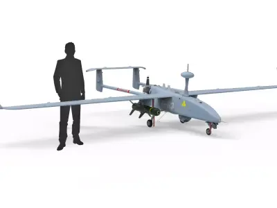  UAV military aircraft drone 3D model