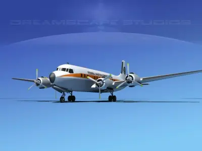Douglas DC-7B FAA 3D model