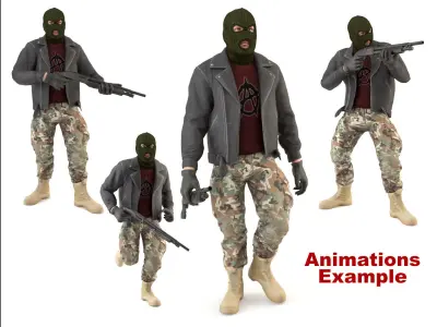 Robbers Pack Low-poly 3D model