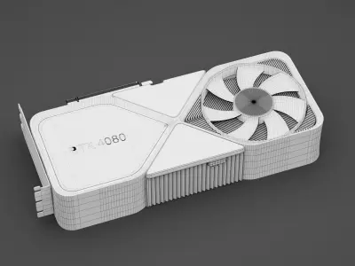 Nvidia GeForce RTX 4080 3D model