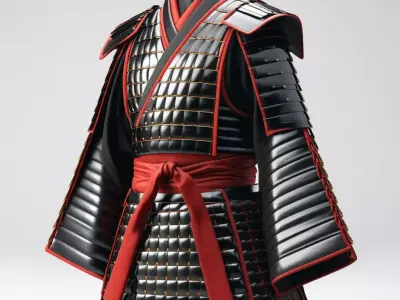 Traditional Samurai Armor Suit 3D model
