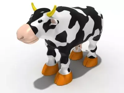 Cartoon cow 3D model