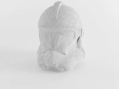 Star Trooper Wars Helmet Armor Low-poly 3D model