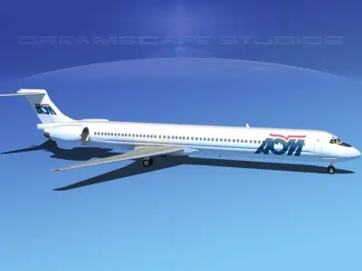 Douglas MD-80 AOM French Airlines 3D model
