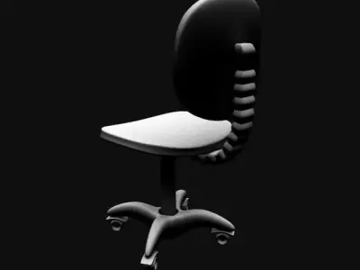 rolling chair Low-poly 3D model