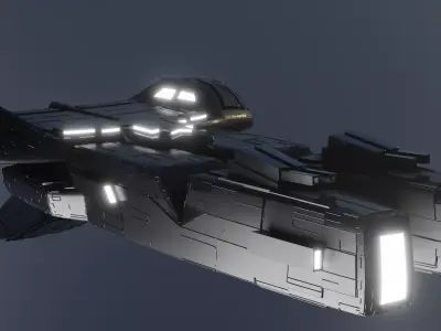 Futuristic Sci-Fi Spaceship 3 3D model
