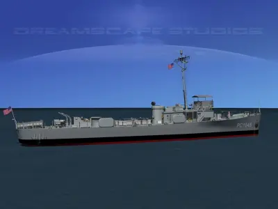 USS PC-1045 Submarine Chaser 3D model