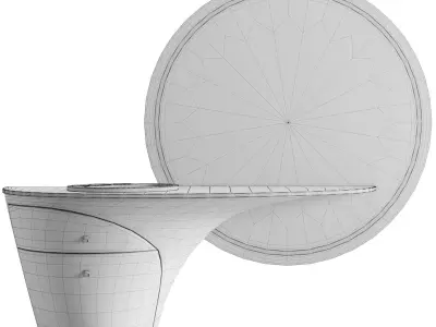 Visionnaire Jet Plane Make-up Unit 3D model