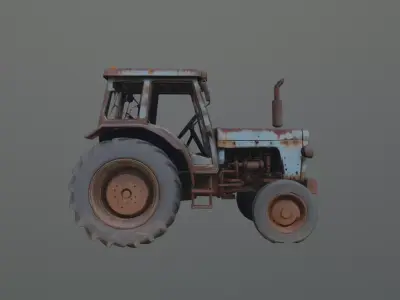 tractor wreck 3D model
