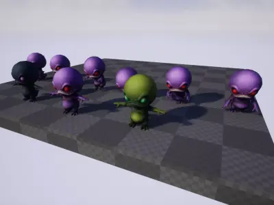 ChibiManiac6Pack1 Low-poly 3D model